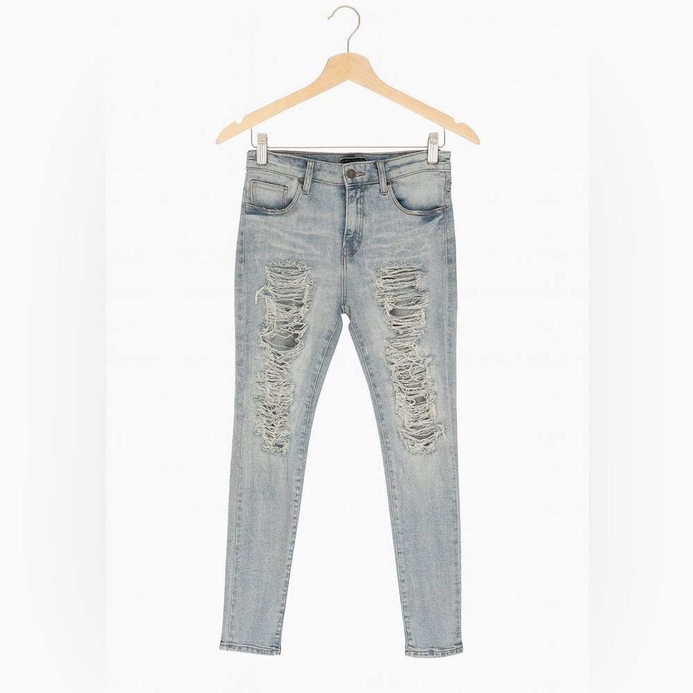 Waimea Men's Size 34/30 Ripped Acid Washed Stretch Skinny Jeans #Streetw…
